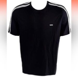 Michael Kors MK Crewneck S black/white striped short sleeve tee tshirt varsity